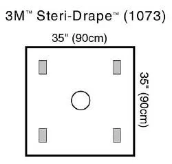 3M - From: 1073 To: 1074 - Steri Drape Wound Edge Protector, 90cm x 90cm, 10/bx, 4 bx/cs