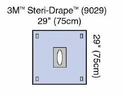 3M - From: 9029 To: 9030 - Steri Drape Adhesive Aperture Drape, Absorbent Impervious Material, Oval Adhesive Aperture