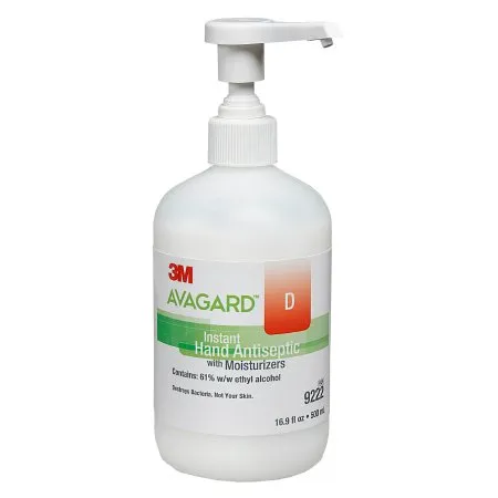 3M - 9222 - Avagard D Hand Sanitizer Avagard D 16 oz. Ethyl Alcohol Gel Pump Bottle