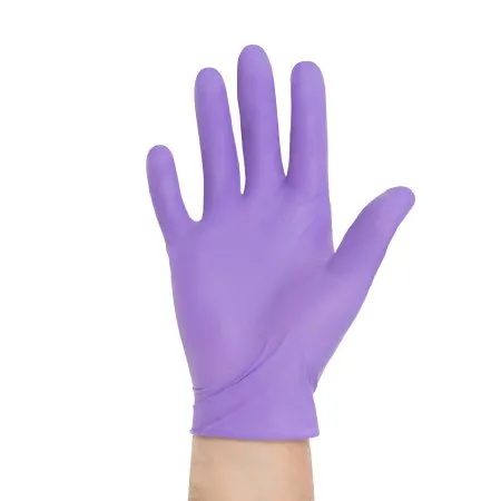 O & M Halyard - Purple Nitrile - 55091 - O&M Halyard  Exam Glove  Small Sterile Pair Nitrile Standard Cuff Length Textured Fingertips Purple Not Rated