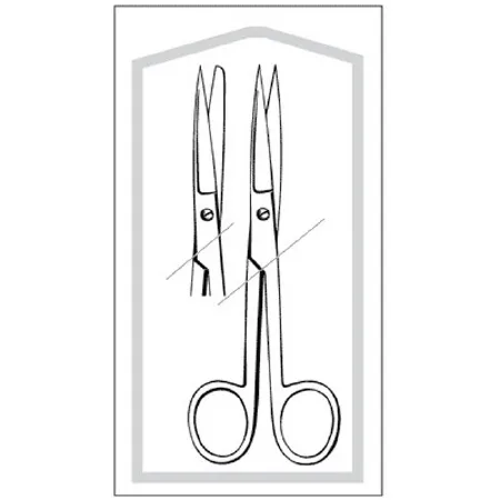 Sklar - Econo - 96-2649 - Operating Scissors Econo 5-1/2 Inch Length Floor Grade Stainless Steel Sterile Finger Ring Handle Straight Sharp Tip / Blunt Tip