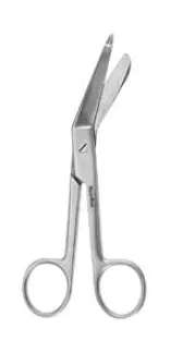 Integra Lifesciences - MeisterHand - MH5-516 - Bandage Scissors Meisterhand Lister 7-1/4 Inch Length Surgical Grade Stainless Steel Nonsterile Finger Ring Handle Angled Blunt Tip / Blunt Tip