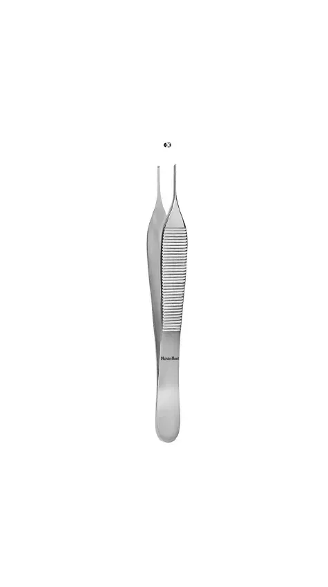 Integra Lifesciences - MeisterHand - MH6-120 - Tissue Forceps Meisterhand Adson 4-3/4 Inch Length Surgical Grade German Stainless Steel Nonsterile Nonlocking Thumb Handle Straight Delicate, 1 X 2 Teeth
