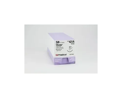 CP Medical - From: 421A To: 428A - Suture, 5/0, PGA, Undyed, 30", FS 2, 12/bx