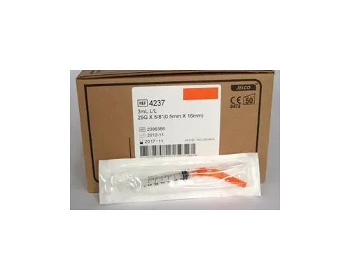 Smiths Medical ASD - 4237 - Needle, Safety, Hypodermic, 25G x 5/8", 3ml Luer Lock Syringe, Hub Color Black, 50/bx, 8 bx/cs (US Only)