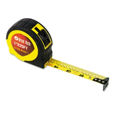 Great Neck - GNS-95005 - Extramark Power Tape, 1 X 25 Ft, Steel, Yellow/black
