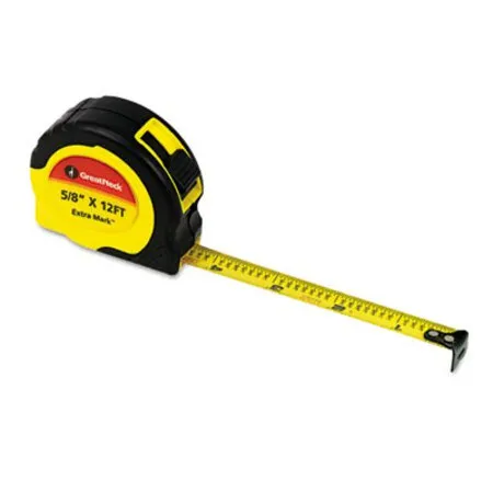 Great Neck - GNS-95007 - Extramark Power Tape, 0.63 X 12 Ft, Steel, Yellow/black