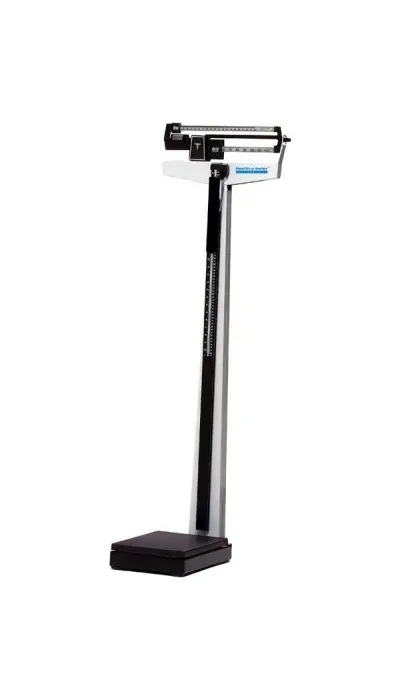Health O Meter Professional - 450KLWH - Mechanical Beam Scale, Wheels Included, Capacity: 500 lb/200kg, Graduation: lb/100g, Platform Dimension: Professional Dual Reading Height Rod: Rotating Posie B