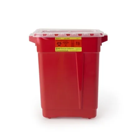 BD Becton Dickinson - BD - 305616 -  Sharps Container  Red Base 18 1/2 X 17 3/4 X 11 3/4 Inch Vertical Entry 9 Gallon