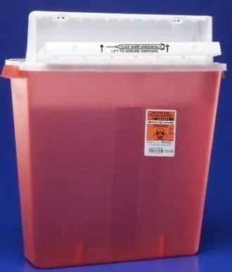 Cardinal - SharpStar In-Room - From: 8536SA To: 8541SA - SharpStar In Room Sharps Container SharpStar In Room Translucent Red Base 18 1/2 H X 16 1/2 W X 6 D Inch Horizontal Entry 4 Gallon