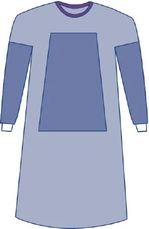 Medline - Eclipse - DYNJP2102 -  Fabric Reinforced Surgical Gown with Towel  X Large Blue Sterile AAMI Level 3 Disposable