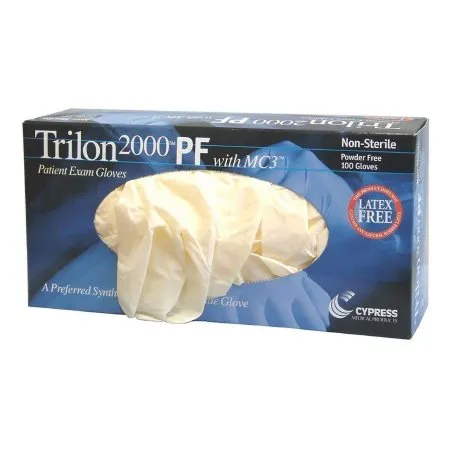 McKesson - Trilon 2000 PF with MC3 - 25-990 -  Exam Glove  X Large NonSterile Stretch Vinyl Standard Cuff Length Smooth Ivory Not Rated WITH PROP. 65 WARNING
