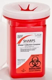 Sharps Compliance - Pro-Tec - 60100-120 - Pro-TecSharps Container Pro-Tec Red Base 7 H X 4.5 W X 4.5 L Inch Vertical Entry 0.25 Gallon