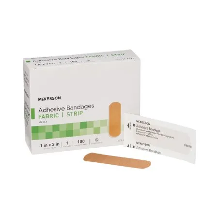McKesson - From: 16-4201 To: 16-4840 - Waterproof Adhesive Strip 1 X 3 Inch Silicone Rectangle Sheer Sterile
