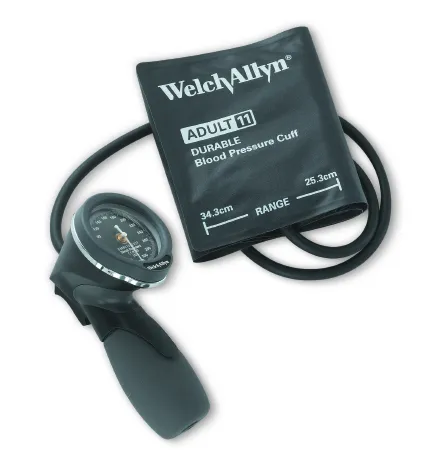 Welch Allyn - Ds66 Trigger Aneroid Gold Series - 5098-28CB - Aneroid Sphygmomanometer Unit Ds66 Trigger Aneroid Gold Series Large Adult Cuff Nylon 32 -43 Cm Palm Aneroid