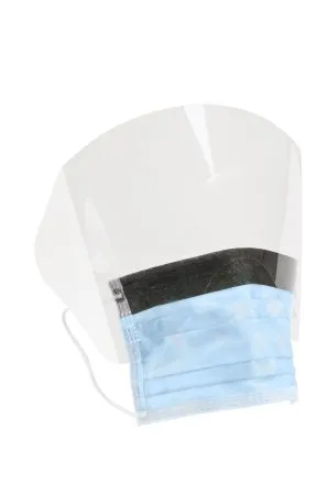3M - 1820FS - Procedure Mask with Eye Shield 3M Anti-fog Pleated Earloops One Size Fits Most Blue NonSterile Not Rated Adult