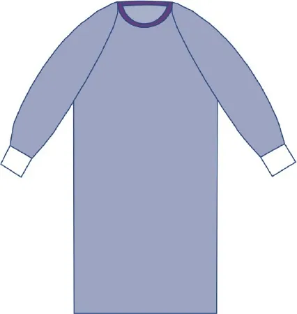 Medline - Sirus - DYNJP2402 - Non-reinforced Surgical Gown With Towel Sirus X-large Blue Sterile Aami Level 3 Disposable