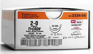 Covidien - TiCron - 88863002-62 - Nonabsorbable Suture Without Needle Ticron Polyester Braided Size 0