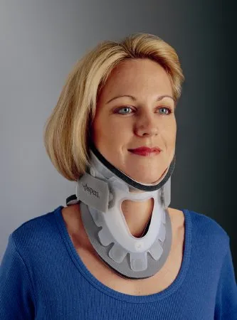 DJO - ProCare Transitional 172 - 79-83288 - Rigid Cervical Collar Procare Transitional 172 Preformed Adult X-tall Two-piece / Trachea Opening 4-1/2 Inch Height 13 To 22 Inch Neck Circumference
