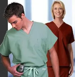 Fashion Seal Uniforms - Poplin - 78748-M - Scrub Shirt Poplin Medium Tan 1 Pocket Short Sleeve Unisex