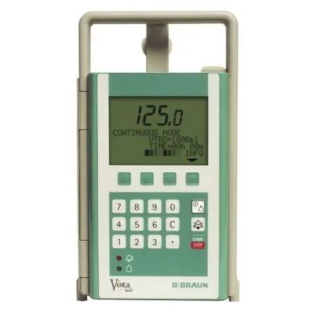 B. Braun - Vista Basic - 637-202 - Large Volume Infusion Pump Vista Basic 7.2 Volt NiCd Rechargeable Battery Linear Peristaltic NonWireless 0.1 to 800.0 mL / Hr. Flow Rate Digital