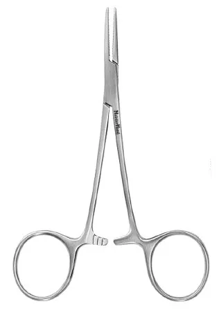 Integra Lifesciences - MeisterHand - MH7-2 -  Hemostatic Forceps  Halsted Mosquito 5 Inch Length Surgical Grade German Stainless Steel NonSterile Ratchet Lock Finger Ring Handle Straight Serrated Tips