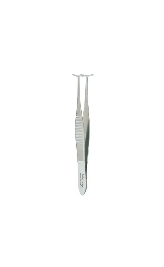 Integra Lifesciences - Miltex - 18-896 - Tissue Forceps Miltex Green 4 Inch Length Or Grade German Stainless Steel Nonsterile Nonlocking Thumb Handle Straight T-shape Tips With 19 X 20 Teeth