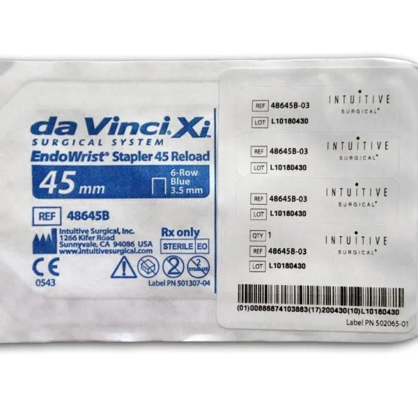 Intuitive Surgical              - 48345b - Intuitive Surgical Da Vinci Xi Sureform 45 Reload 45mm Blue (Box Of 12)