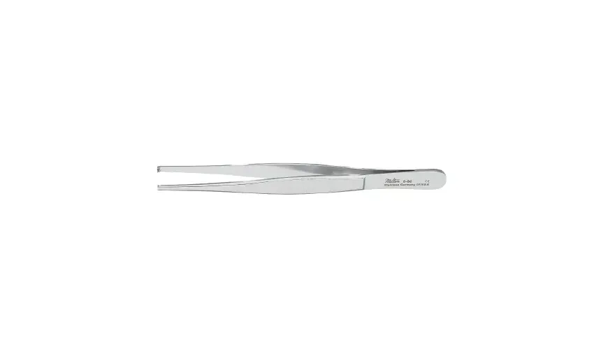 Integra Lifesciences - 6-60 - Tissue Forceps 4-1/2 Inch Length Surgical Grade Stainless Steel Nonsterile Nonlocking Thumb Handle Straight Serrated Tips With 1 X 2 Teeth