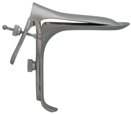 BR Surgical - BR70-11002 - Vaginal Speculum Br Surgical Graves Nonsterile Surgical Grade German Stainless Steel Medium Double Blade Duckbill Reusable Without Light Source Capability