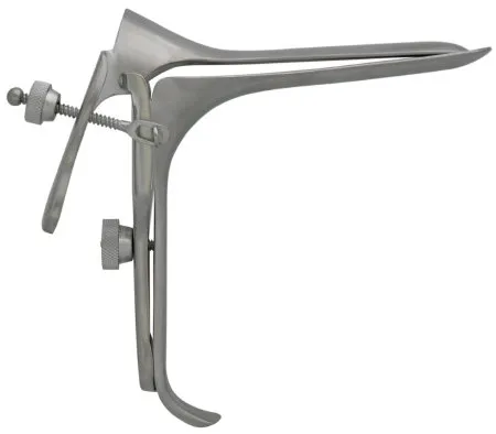 BR Surgical - BR70-12002 - Vaginal Speculum Br Surgical Pederson Nonsterile Surgical Grade German Stainless Steel Medium Double Blade Duckbill Reusable Without Light Source Capability