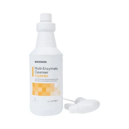 McKesson - 53-28517 - Multi Enzymatic Instrument Detergent Foam RTU 1 Quart Bottle Fresh Rain Scent