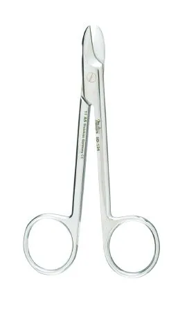 Integra Lifesciences - Miltex - 9d-134 - Wire Cutting Scissors Miltex 4-1/4 Inch Length Or Grade German Stainless Steel Nonsterile Finger Ring Handle Curved Blade Blunt Tip / Blunt Tip