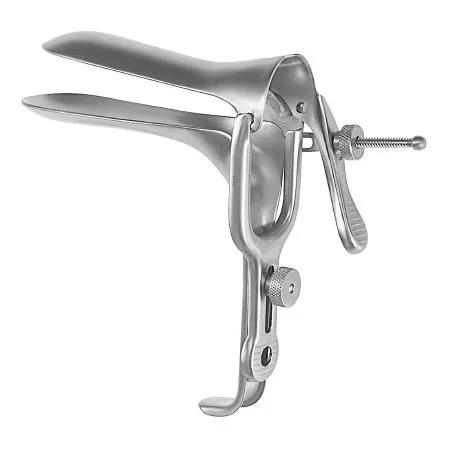 McKesson - McKesson Argent - 43-1-312 - Vaginal Speculum McKesson Argent Graves NonSterile Surgical Grade Stainless Steel Medium Double Blade Duckbill Reusable Without Light Source Capability