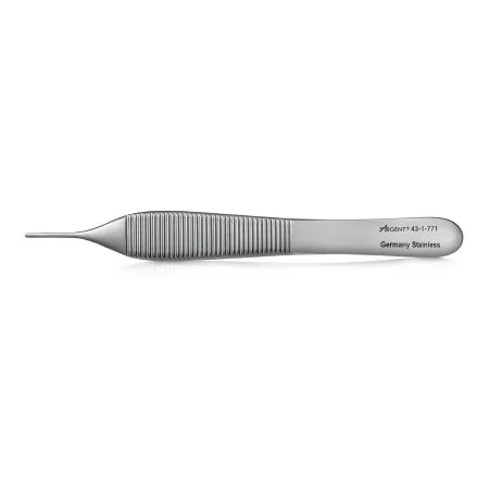 McKesson - 43-1-771 - Argent Dressing Forceps Argent Adson 4 3/4 Inch Length Surgical Grade Stainless Steel NonSterile NonLocking Thumb Handle Straight Serrated Tips