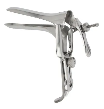 McKesson - 43-2-312 - Vaginal Speculum McKesson Graves NonSterile Office Grade Stainless Steel Medium Double Blade Duckbill Reusable Without Light Source Capability