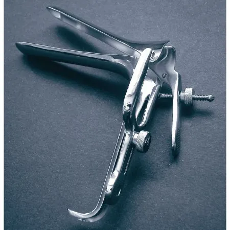 McKesson - 43-2-347 - Vaginal Speculum McKesson Pederson NonSterile Office Grade Stainless Steel Small Double Blade Duckbill Reusable Without Light Source Capability