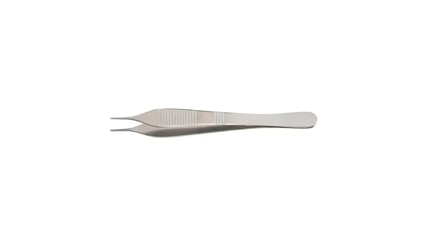 McKesson - 43-2-771 - Dressing Forceps McKesson Adson 4-3/4 Inch Length Office Grade Stainless Steel NonSterile NonLocking Thumb Handle Serrated Tips