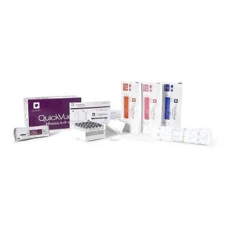 Quidel Corporation - 20183 - QuickVue Influenza A+B Test, Dipstick Format, Identifies Type A, Type B, or Both, Two-Color Endpoint, CLIA Waived, 25 test/kit (US Only)