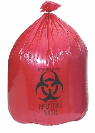 Medline - NON024046 - Biohazard Laundry Bag Yellow Bag Polyethylene 40 X 46 Inch