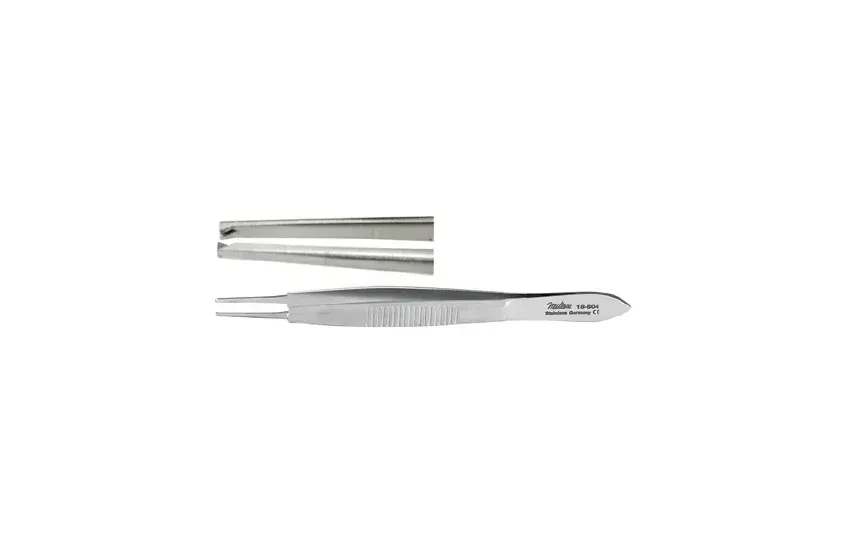 Integra Lifesciences - Miltex - 18-804 - Tissue Forceps Miltex Stevens 4 Inch Length Or Grade German Stainless Steel Nonsterile Nonlocking Thumb Handle Straight Serrated Tips With 1 X 2 Teeth