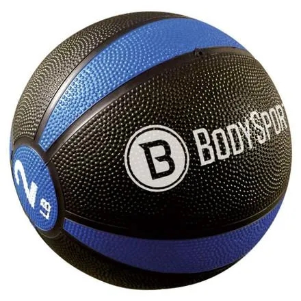 Nantong Modern Sporting - Mb12 - Body Sport Medicine Ball With Illustrated Exercise Guide, 12 Lbs., Teal, Contains Latex