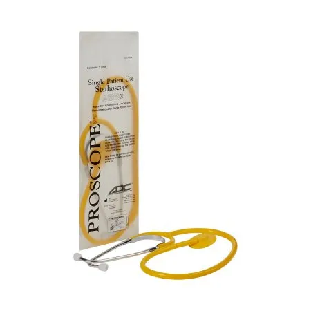 American Diagnostic - 664Y - Proscope664 Disposable Stethoscope Proscope664 Yellow 1 Tube 22 Inch Tube Single Head Chestpiece