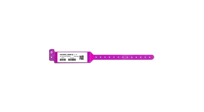 Precision Dynamics - Sentry Bar Code LabelBand - 5080-14-PDM - Identification Wristband Sentry Bar Code Labelband Barcoded Band Permanent Snap Without Legend
