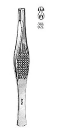 Integra Lifesciences - Miltex - 26-958 -  Tissue Forceps  Ferris Smith 7 Inch Length OR Grade German Stainless Steel NonSterile NonLocking Thumb Handle Straight Serrated Tip with 2 X 3 Teeth