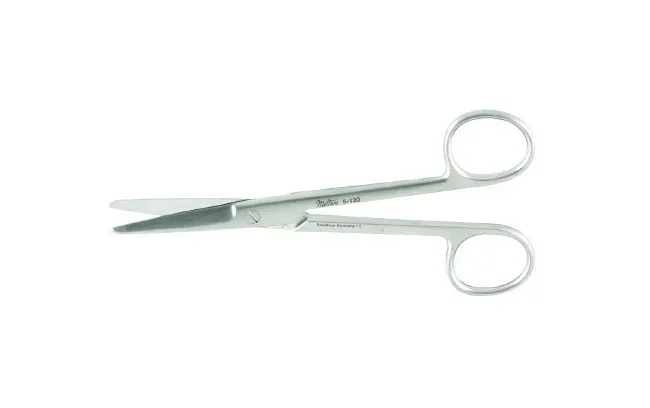 Integra Lifesciences - Miltex - 5-124 - Dissecting Scissors Miltex Mayo 6-3/4 Inch Length Or Grade German Stainless Steel Nonsterile Finger Ring Handle Straight Beveled Blades Blunt Tip / Blunt Tip