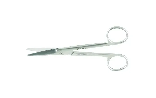 Integra Lifesciences - Miltex - 5-136 - Dissecting Scissors Miltex Mayo 5-1/2 Inch Length Or Grade German Stainless Steel Nonsterile Finger Ring Handle Straight Rounded Blades Blunt Tip / Blunt Tip