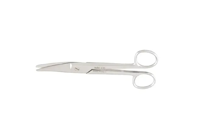 Integra Lifesciences - Miltex - 5-150 - Dissecting Scissors Miltex Mayo-noble 6-1/2 Inch Length Or Grade German Stainless Steel Nonsterile Finger Ring Handle Curved Beveled Blades Blunt Tip / Blunt Tip