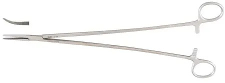 Integra Lifesciences - Miltex - 25-835 - Hemostatic Forceps Miltex Bridge 11 Inch Length Or Grade German Stainless Steel Nonsterile Ratchet Lock Finger Ring Handle Curved Serrated Tip