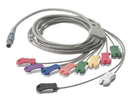 Welch Allyn - SE-PC-AHA-CLIP - 10-Lead Patient Resting Cable, AHA, Pinch Clip, Use with SE-PRO-600